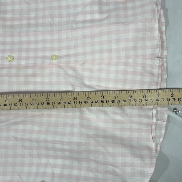 PAUL SMITH BUTTON DOWN LONG SLEEVE SHIRT MENS LARGE PINK WHITE CHECK COLLARED - Picture 13 of 13